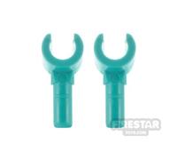 LEGO Minifigure Hands Pair Plain Monochrome DARK TURQUOISE