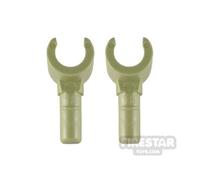 LEGO Minifigure Hands Pair Plain Monochrome OLIVE GREEN