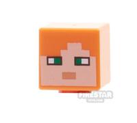 LEGO Minifigure Head Minecraft Alex ORANGE