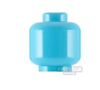 LEGO Minifigure Head Plain Monochrome MEDIUM AZURE