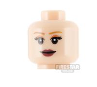 LEGO Minifigure Head Smile and Frown with Makeup LIGHT FLESH