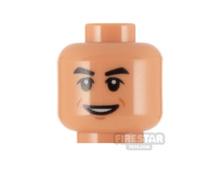 LEGO Minifigure Head Smiling and Raised Eyebrow FLESH