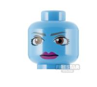 LEGO Minifigure Head SW Aayla Secura MEDIUM BLUE
