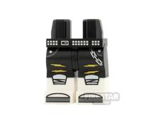 LEGO Minifigure Legs White Boots and Chain BLACK