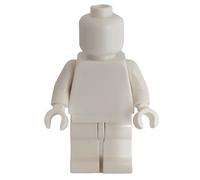 LEGO Minifigure Plain All White Monochrome Head Body Torso Arms Hands Legs