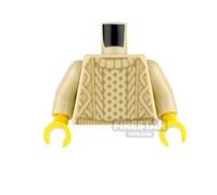 LEGO Minifigure Torso Knit Cable Sweater TAN