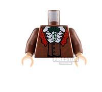 LEGO Minifigure Torso Robe over Vest and Ruffled Shirt REDDISH BROWN