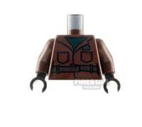 LEGO Minifigure Torso SW Jacket with Pockets and Belt REDDISH BROWN