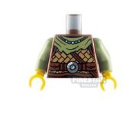 LEGO Minifigure Torso Viking Armour with Bandana and Belt REDDISH BROWN
