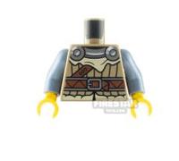 LEGO Minifigure Torso Viking Jacket with Fur Trim and Belt DARK TAN