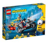 LEGO 75549 Minions Unstoppable Bike Chase Construction Toy with Gru, Bob & Stuart Minion Figures, Movie Gift Idea for Girls and Boys age 6 Plus
