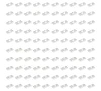 LEGO Modified 1 x 2 with 1 Stud with Groove and Bottom Stud Holder (Jumper), Part 15573 (White, 10, Bricks)