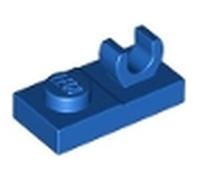 LEGO Modified Plate 1 x 2 with Open O Clip on Top, Part 44861 (Blue, 10, count)