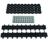 NEW Lego Tire, Wheel and Square Axles Bulk Lot - 100 Pieces Total
