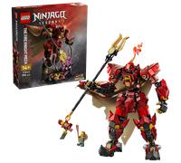 LEGO Ninjago The Fire Knight Mech Toy - Monstrosity Building Set with a Posable Figure, 2 Minifigures & a Sea Monster on a Display Stand - Birthday Gift for 14+ Year Old Boys and Teenagers - 71846