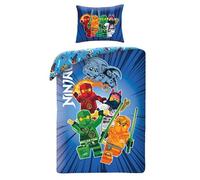 Lego Ninjago Boy Single Duvet Cover 135x200 + Pillowcase Blue