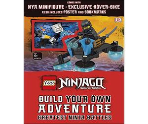 LEGO NINJAGO Build Your Own Adventure Greatest Ninja Battles: with Nya minifigure and exclusive Hover-Bike model