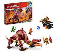 LEGO NINJAGO Heatwave Transforming Lava Dragon Toy, Dragons Rising Series Set with Mythical Creature Figure, plus Kai & Lloyd Minifigures 71793