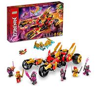 LEGO NINJAGO Kai’s Golden Dragon Raider Multi-Terrain Car Toy 71773 with Kai and Zane Minifigures, Building Set for Kids Ages 8 Plus