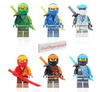 LEGO Ninjago Legacy Minifigure Combo Pack - Lloyd, Jay, Kai, Cole, Zane, NYA (with Weapons and Display Stand)