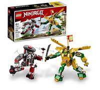 LEGO NINJAGO Lloyd’s Mech Battle EVO 71781, 2 Action Figures Set with Upgradable Figure, Toy for Kids Ages 6 Plus with Bone Warrior and Golden Lloyd Minifigures, Golden,green