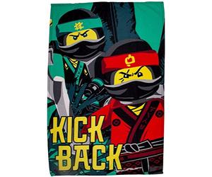 LEGO NINJAGO MOVIE Jungle' Fleece Blanket-Large Print Design, Polyester, Multicolour, Single