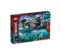 LEGO NINJAGO Ninja Sub Speeder 71752 Building Kit; Amphibious Car Toy NINJAGO Cole and Jay Minifigures; New 2021 (356 Pcs), Multicolor
