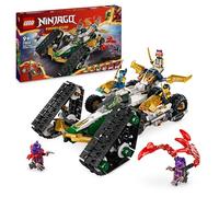 LEGO NINJAGO Ninja Team Combo Vehicle 4-in-1 Ninja Adventure Toy, with 2 Motorbikes, Glider and 6 Minifigures In haracters Lloyd, Nya and Cole, Birthday Gift for 9 Plus Year Old Boys & Girls 71820