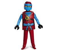 LEGO Ninjago Nya Dress Up by Disguise, Official Lego License Prestige Oufit for Girls, Includes Tunic, Pants, Mask, and Pair of Hands, Ideal for Imaginative Play and Fancy Dress, Size M (7-8)
