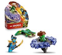 LEGO NINJAGO Nya vs. Mutation Monster Spinner - Ninja Spinning Toy w/a Launcher, Battling Tops & 2 Minifigures - Birthday Gift for 6+ Year Old Boys & Fans - 71849