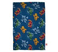 Lego Ninjago Officially Licenced Fleece Blanket | Super Soft Warm Fleece | Blue Smash Design | Perfect For Home, Sleepovers & Camping | 100 x 150 cm