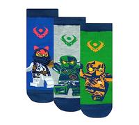 LEGO Ninjago Socks 3 Pack | Ninja Boys Socks | Pack of 3 Cotton Socks for Boys 9-12