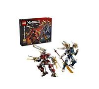 LEGO NINJAGO The Twin Titan Mechs - Ninja Toy w/ 2 Action Figures & 3 Minifigures incl. Kai & Nya - Kids' Room Decor - Birthday Gift for 12+ Year Old Boys & Teenage Fans - 71870