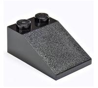 LEGO Parts and pieces: black 2x3 33 slope x50