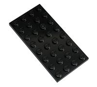LEGO Parts and Pieces: Black 4x8 Plate x4