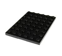 LEGO Parts and Pieces: Black 6x8 Plate x4