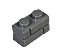 LEGO Parts and Pieces: Dark Gray (Dark Stone Grey) 1x2 Masonry Profile Brick x100