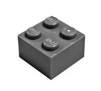 LEGO Parts and Pieces: Dark Gray (Dark Stone Grey) 2x2 Brick x100