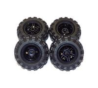 LEGO Parts and Pieces: Large Black Tire and Black Wheel Pack - 8 Pieces
