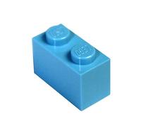 LEGO Parts and Pieces: Medium Azure (Deep Sky Blue) 1x2 Brick x100