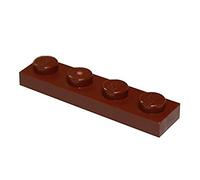 LEGO Parts and Pieces: Reddish Brown 1x4 Plate x100