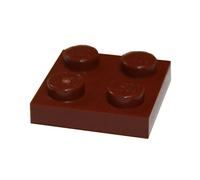 LEGO Parts and Pieces: Reddish Brown 2x2 Plate x100
