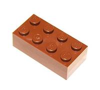 LEGO Parts and Pieces: Reddish Brown 2x4 Brick x100