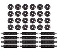 LEGO Parts and Pieces: Small Black Train Wheel, 1x4 Black Wheels Holder Pack - 36 Pieces