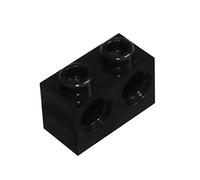 LEGO Parts and Pieces: Technic Black 1x2 with Two Holes Brick x20