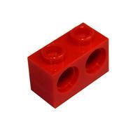 LEGO Parts and Pieces: Technic Red (Bright Red) 1x2 with Two Holes Brick x20