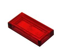 LEGO Parts and Pieces: Transparent Red 1x2 Tile x50