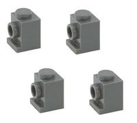 Lego Parts: Brick, Modified 1 x 1 with Headlight (PACK of 4 - DBGray) by B&F-BuildPacks