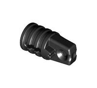 Lego Parts: Hinge Cylinder 1 x 2 Locking with 1 Finger and Axle Hole On Ends (PACK of 6 - Black) by Parts - Hinges
