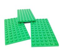 Lego Parts: Plate 6 x 12 (PACK of 3 - Bright Green)